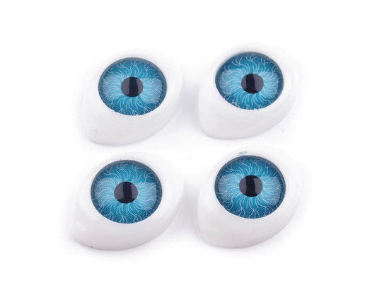 Ovālas plastmasas acis 12x17 mm
