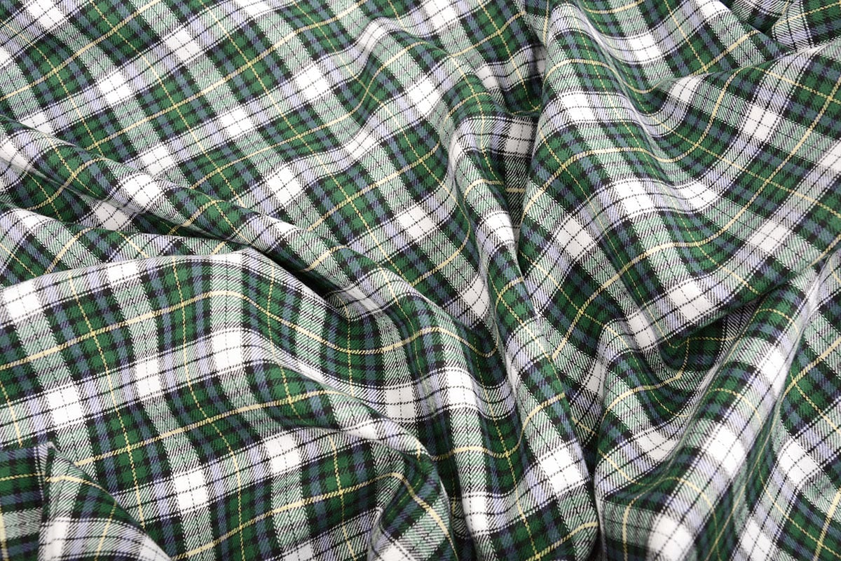 Flanelis-zaļš rūtains 120 g/m²