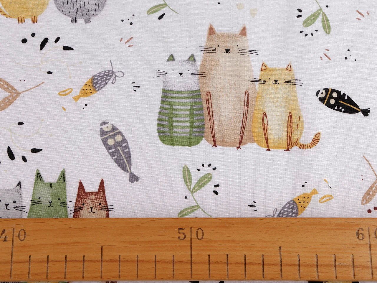 100% Kokvilnas audums - kaķu serenāde 125 g/m²