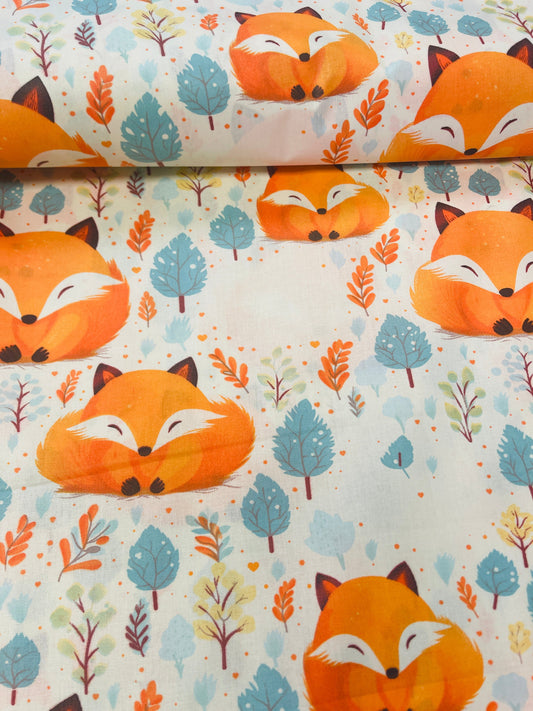 100% Kokvilnas audums - lapsēni 125 g/m²