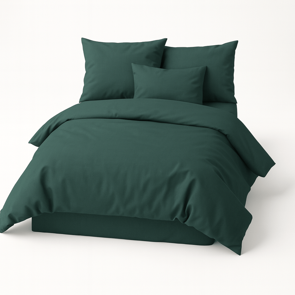 100% Kokvilnas audums - tumši zaļš 220cm 125 g/m²
