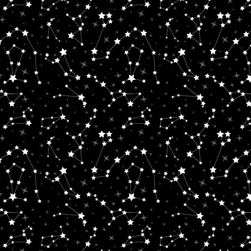 Attēls ar 100% Kokvilnas audums - zvaigznājs 125 g/m² – pieejams Šarlotes audumi