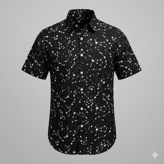 Attēls ar 100% Kokvilnas audums - zvaigznājs 125 g/m² – pieejams Šarlotes audumi