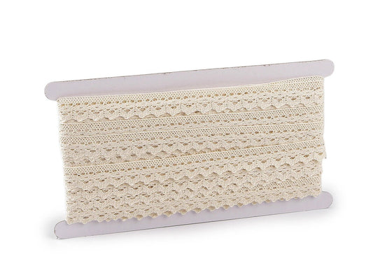 Attēls ar 100% Kokvilnas mežģīne 2 cm - dabīga – pieejams Šarlotes audumi