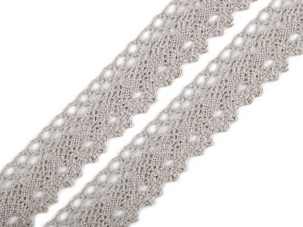 100% Kokvilnas mežģīne|2,8 cm| pelēka