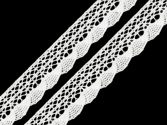 100% Kokvilnas mežģīne|3,2 cm| balta