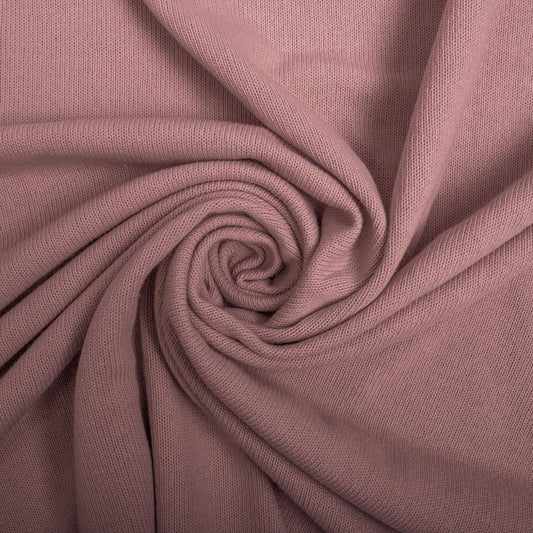 Attēls ar 100% kokvilnas rievots adījums - pūderrozā 280 g/m² – pieejams Šarlotes audumi