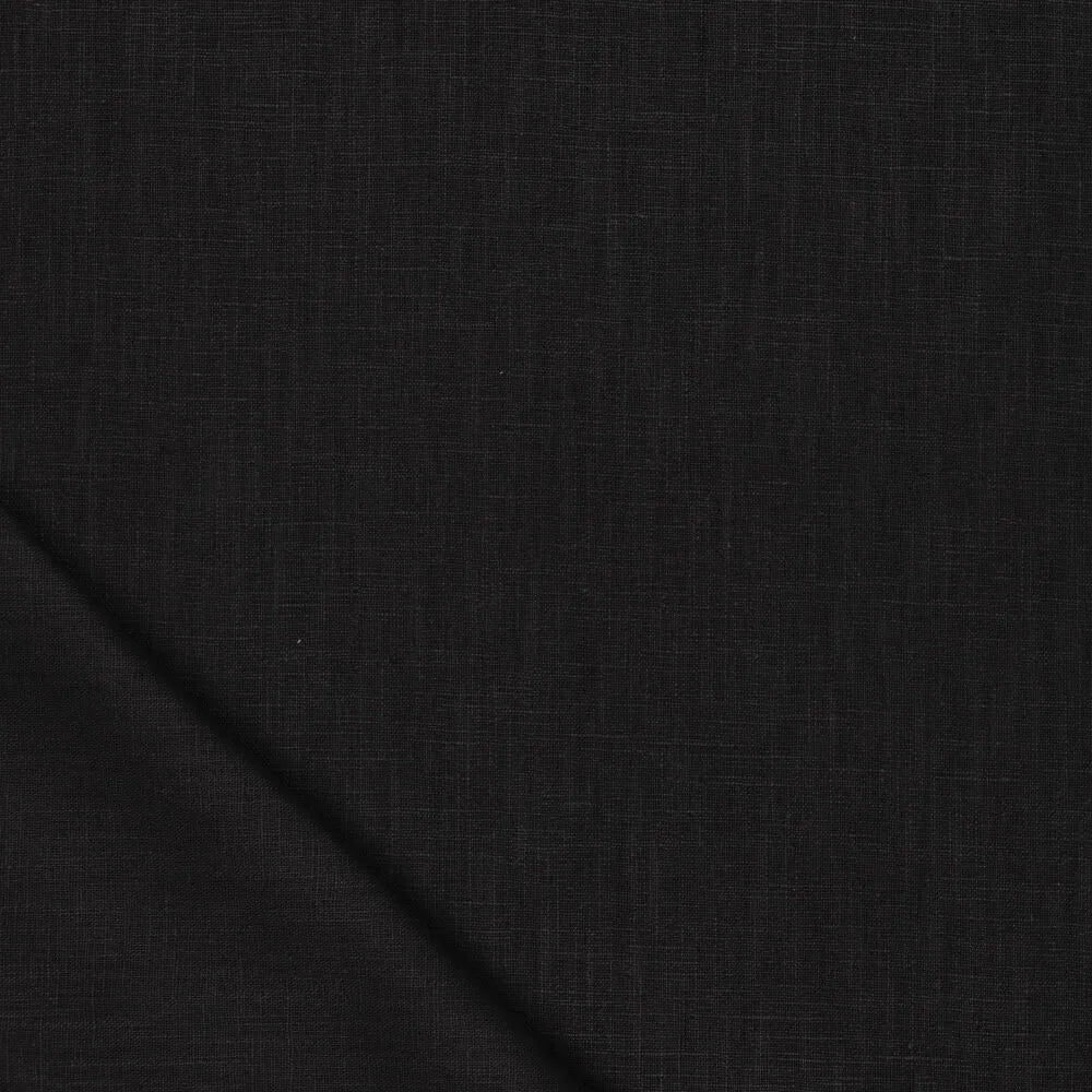 100% Lina audums–melns | 230 g/m² | Enzyme washed