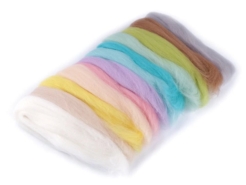 100% MERINO vilna filcēšanai (kārsums) - 50g mix