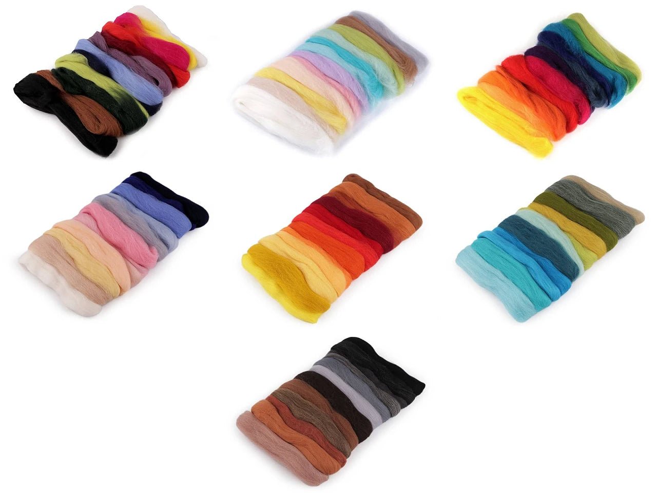 100% MERINO vilna filcēšanai (kārsums) - 50g mix