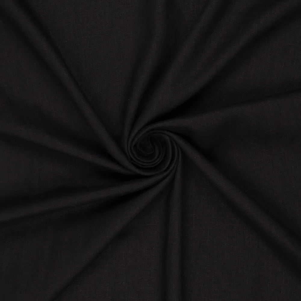 100% Mīkstināts lins - melns 165 g/m²