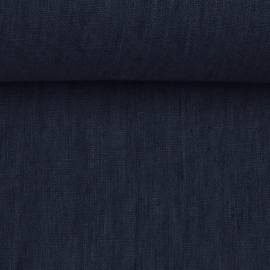 100% Mīkstināts lins - tumši zils 205 g/m²