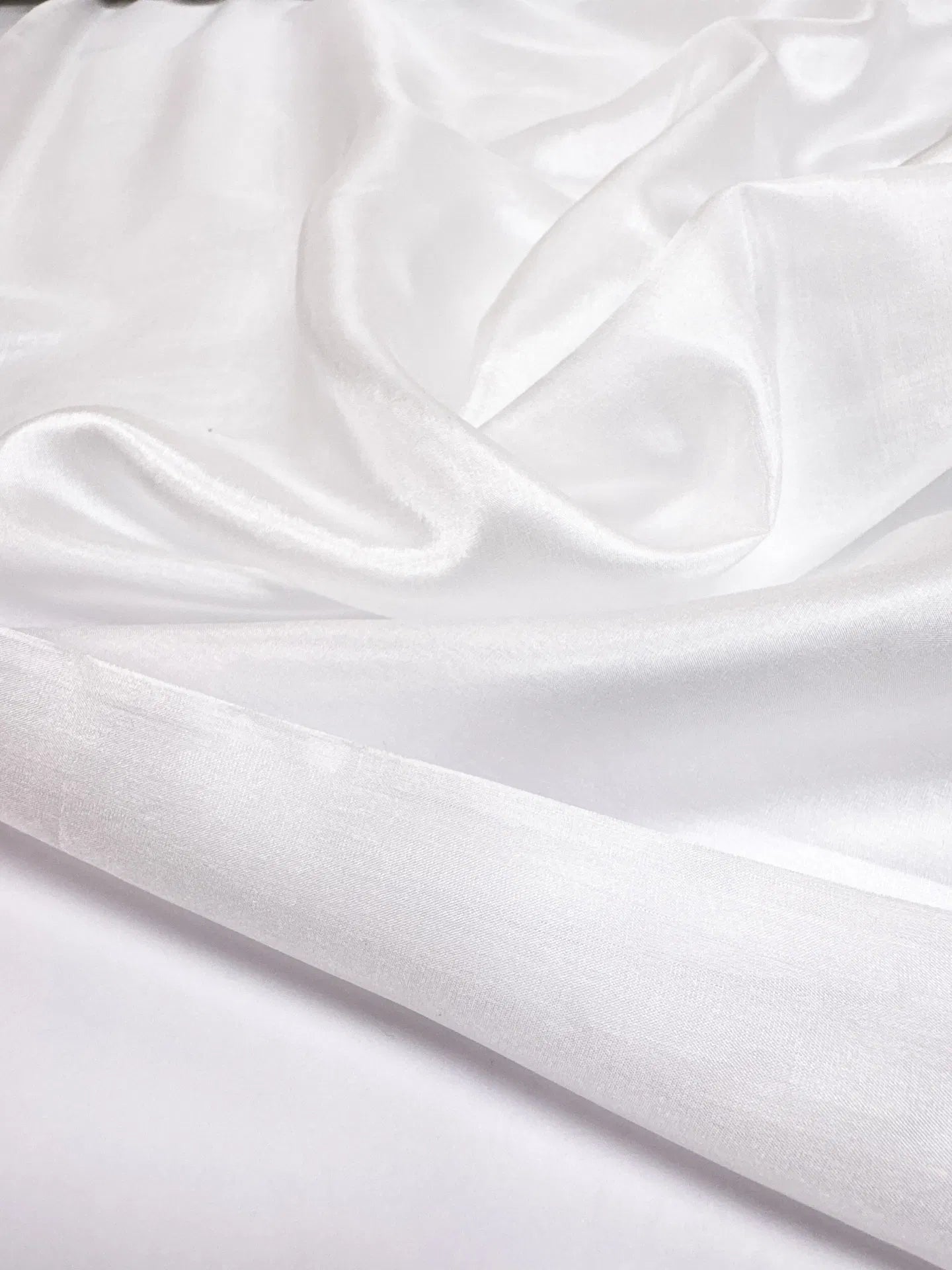 100% Zīda šifons - balts 40 g/m²