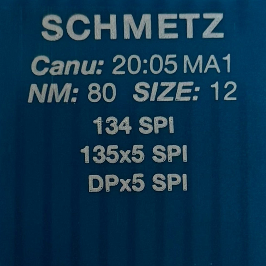 Adatas rūpnieciskajām šujmašīnām SCHMETZ DPx5 SPI – blīviem un plāniem audumiem (10gab.)