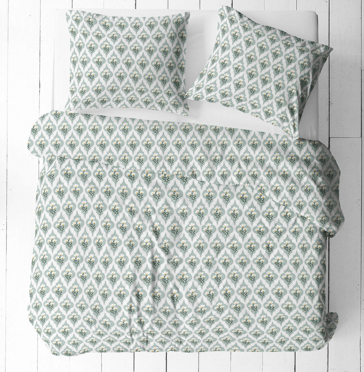 100% Cotton Fabric, Floral Pattern, 125 g/m²