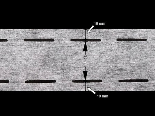 Līmauduma lente,flizelīns| 55 mm|balta vai melna