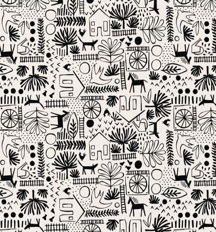 Poplin – black and white pattern
