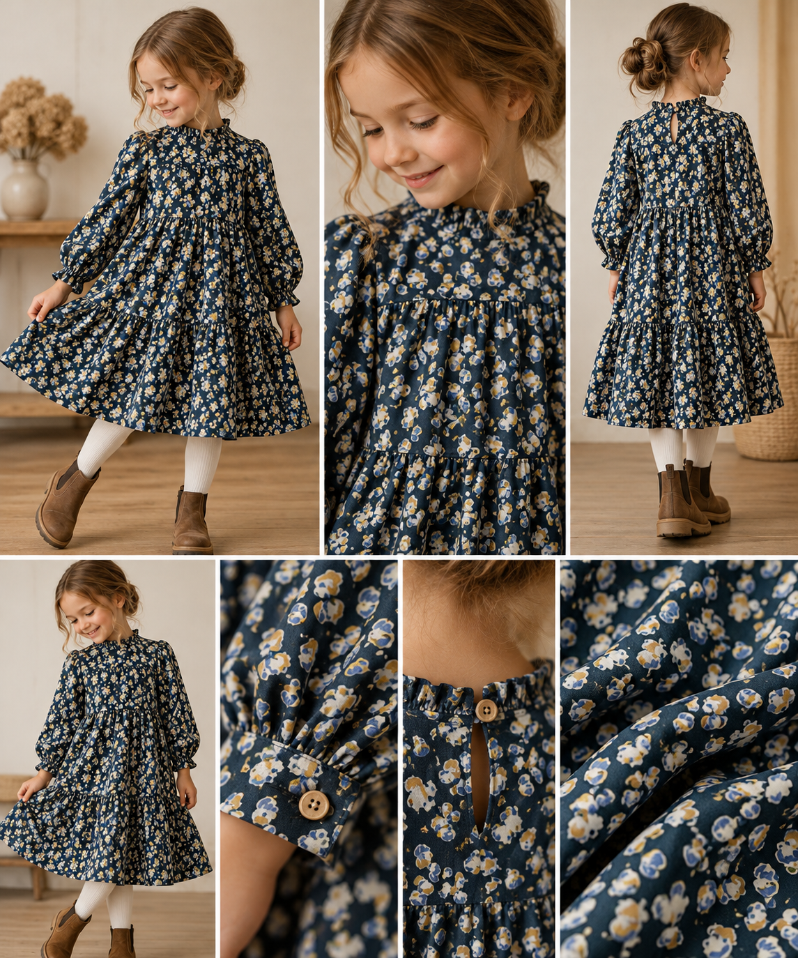 100% Viscose Fabric - Blue Pebbles