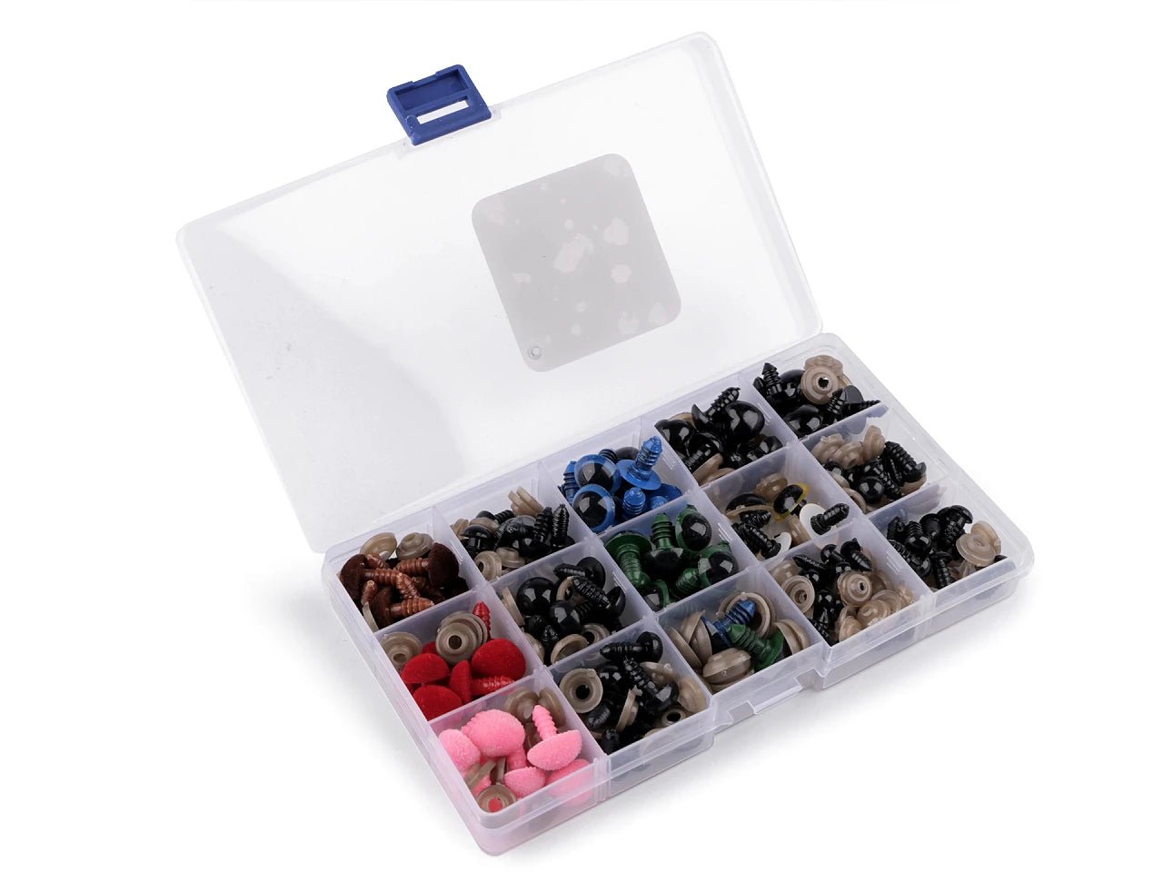 Acu un degunu komplekts rotaļlietām | 76 gab. | Plastmasas uzglabāšanas kastītē