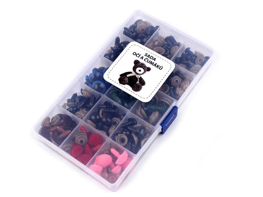 Acu un degunu komplekts rotaļlietām | 76 gab. | Plastmasas uzglabāšanas kastītē