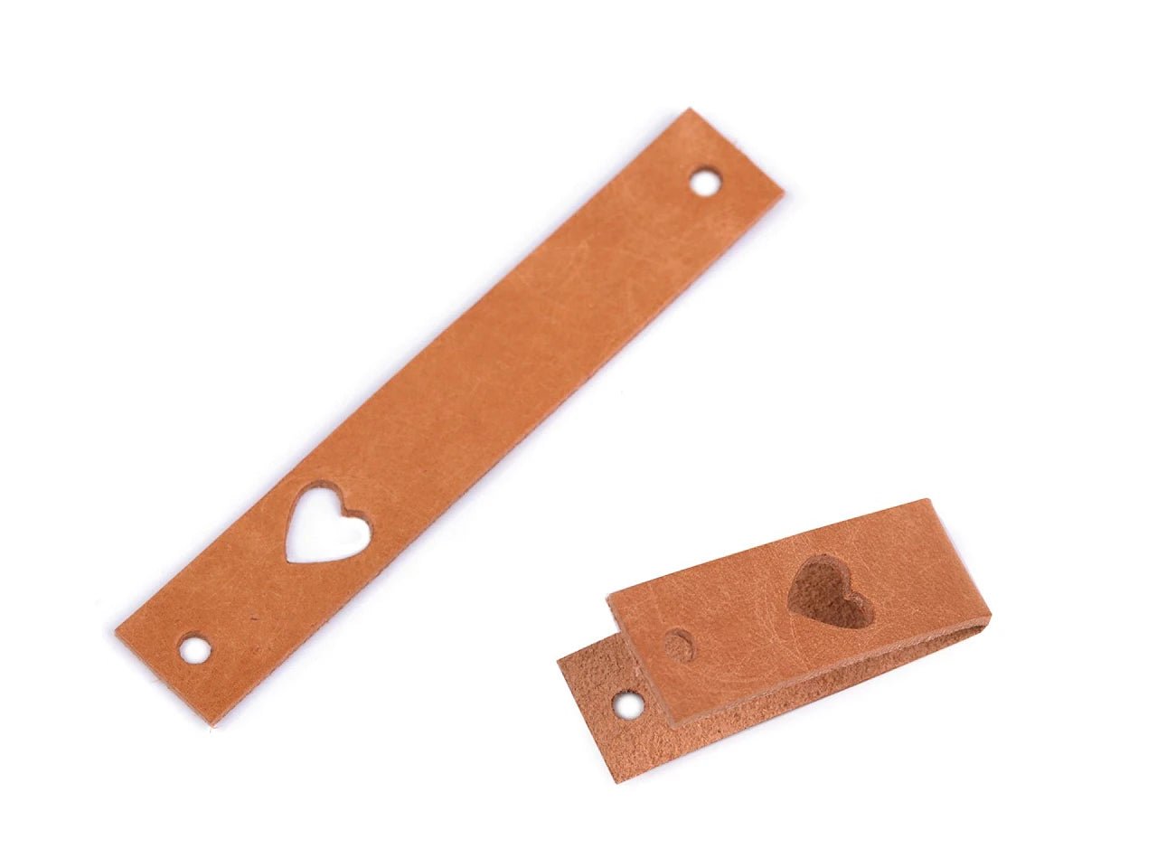 Ādas etiķete ar sirds izgriezumu tonis #1