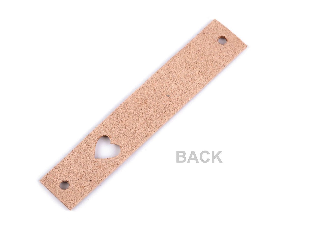 Ādas etiķete ar sirds izgriezumu tonis #6