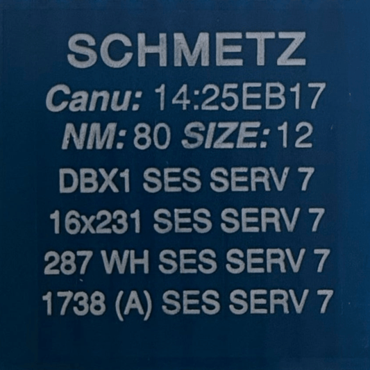Adatas rūpnieciskajām šujmašīnām SCHMETZ DBx1 SES SERV 7 – smalkai trikotāžai un viegliem austiem audumiem (10gab.)