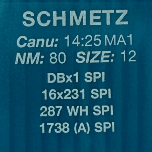 Adatas rūpnieciskajām šujmašīnām SCHMETZ DBx1 SPI – blīviem un plāniem audumiem (10gab.)