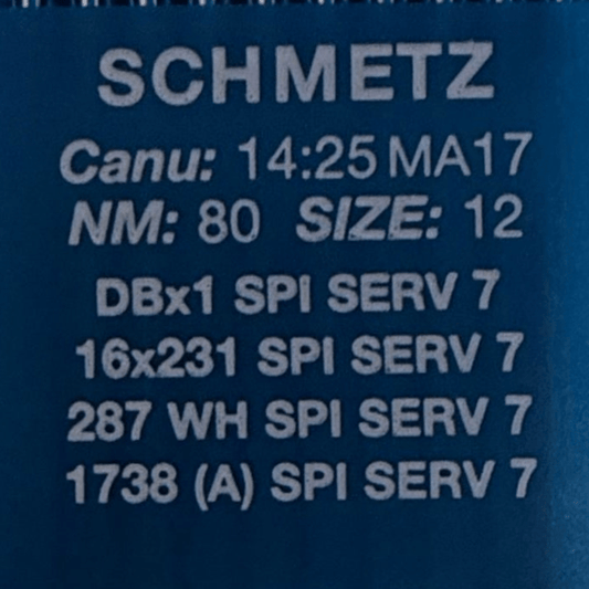 Adatas rūpnieciskajām šujmašīnām SCHMETZ DBx1 SPI SERV 7 – blīviem un plāniem audumiem (10gab.)