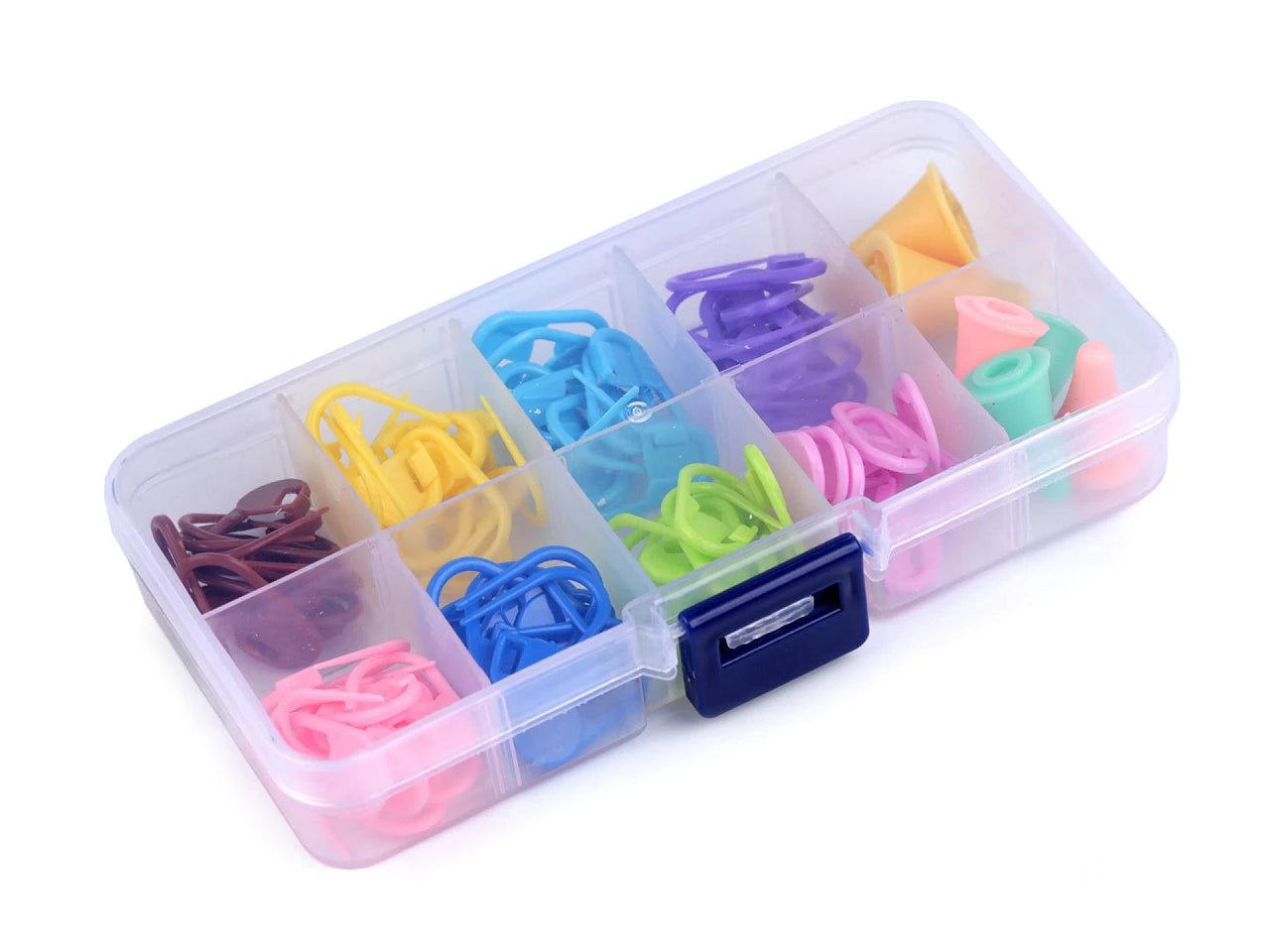 Adīšanas un tamborēšanas marķieru komplekts kastītē