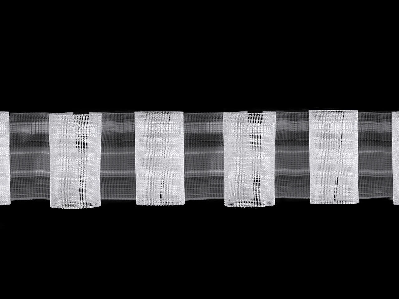 Attēls ar Aizkaru lente ar vilnīšu efektu 50 mm – pieejams Šarlotes audumi