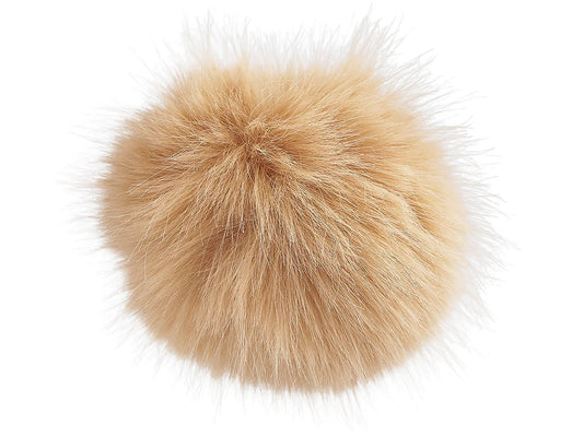 Attēls ar Bumbulis cepurēm ar cilpu Ø11 cm - gaiši brūns – pieejams Šarlotes audumi