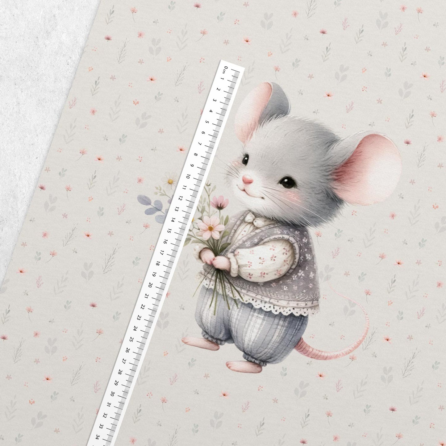 Cilpiņtrikotāžas panelis 40x50 cm - pelīte 250 g/m²