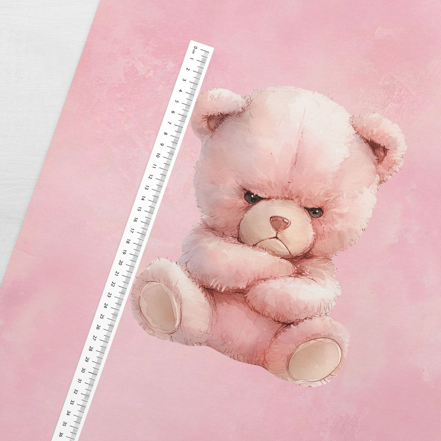 Cilpiņtrikotāžas panelis 40x50 cm - piktais lācēns 250 g/m²