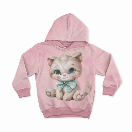 Attēls ar Cilpiņtrikotāžas panelis 40x50 cm - Pūciņa ar banti 250 g/m² – pieejams Šarlotes audumi