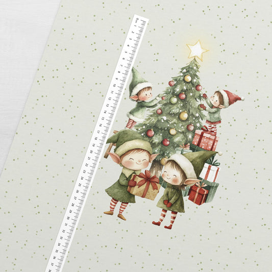 Attēls ar Cilpiņtrikotāžas panelis 40x50 cm - rūķīši 250 g/m² – pieejams Šarlotes audumi