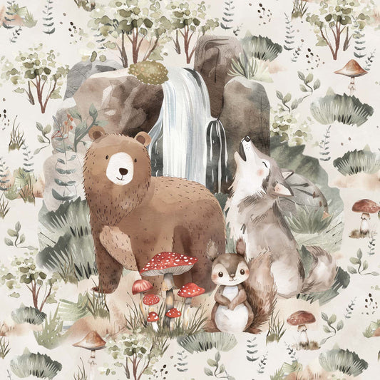 Cilpiņtrikotāžas panelis 40x50 cm - zvēri 250 g/m²