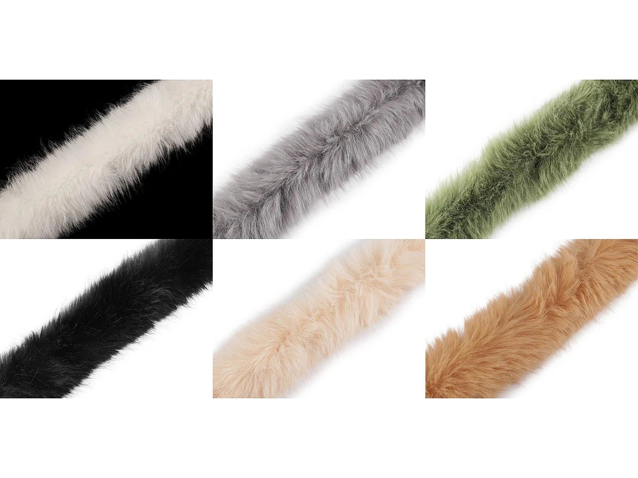 Dekoratīvā mākslīgās kažokādas apdare, Boa 1 m|dažādu toņu