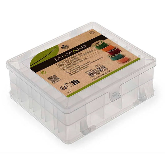 Divpusēja spolīšu kastīte (50 spolītēm) Milward – 12x11 cm