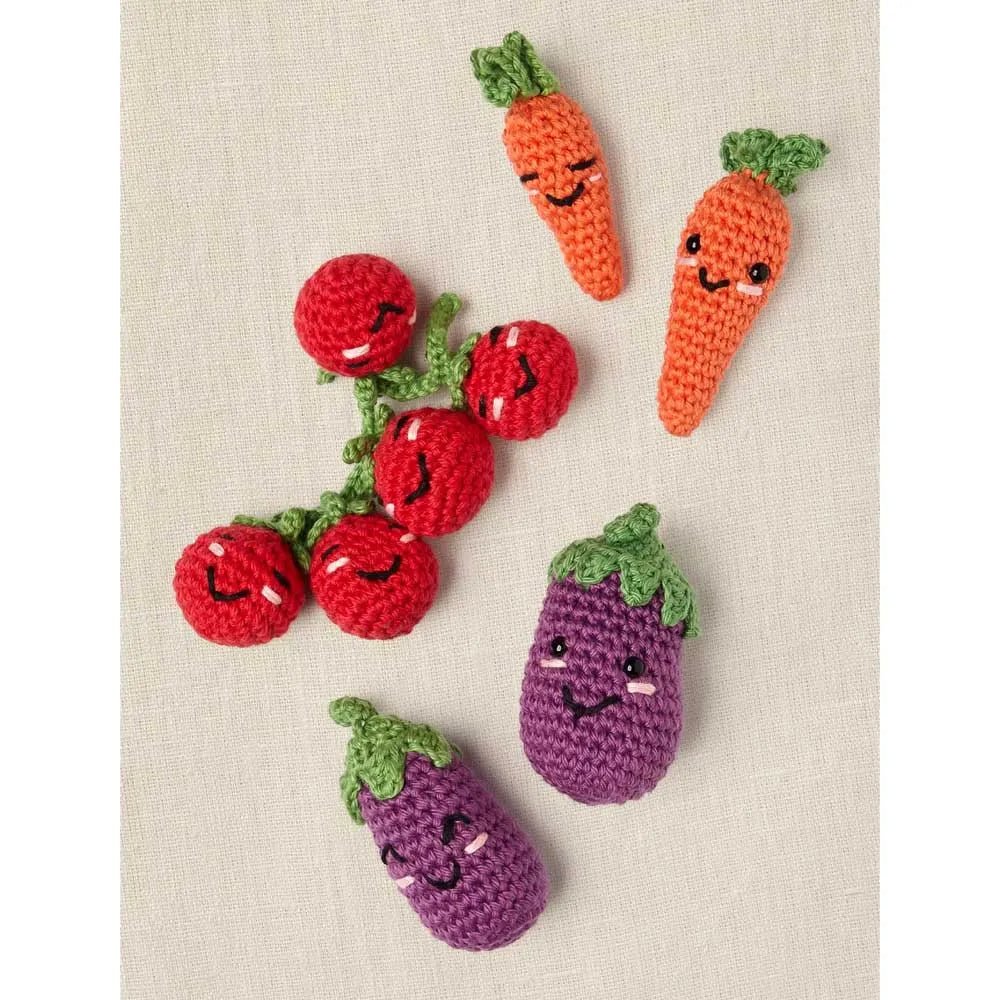 Image with DMC Amigurumi "Veggie" set – Vegetable collection – available at Šarlotes audumi