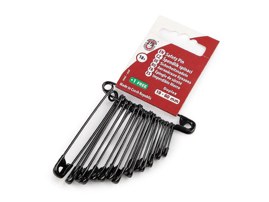 Attēls ar Drošības adatas komplekts, dažādi izmēri – pieejams Šarlotes audumi