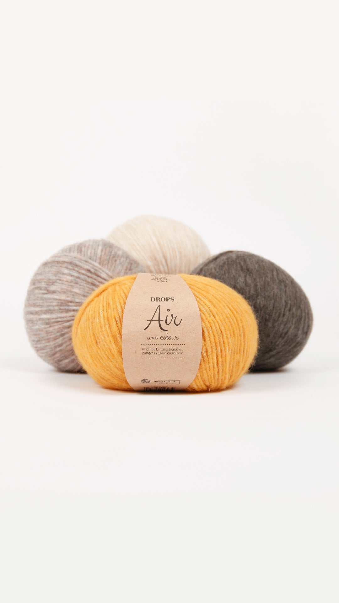Dzija DROPS Air| 65% alpaka | 28% poliamīds | 7% vilna | 50g ~150m