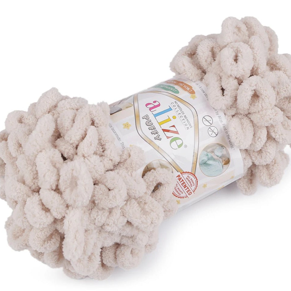 Dzija Yarn Alize Puffy - bēša 9 m 100g #599