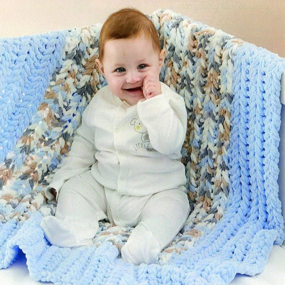 Dzija Yarn Alize Puffy - gaiši zila 9 m 100g #183