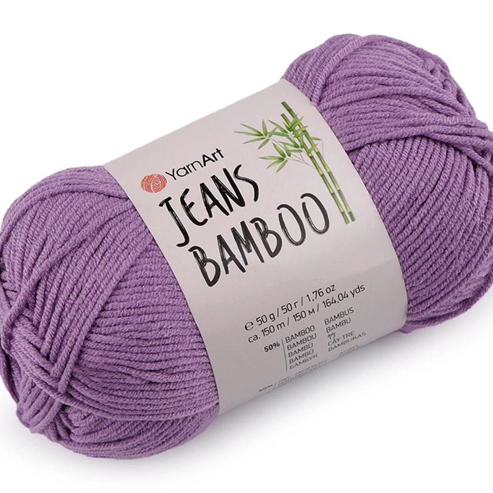 Dzija Yarn Art Jeans Bamboo - lillā 150 m 50g #116
