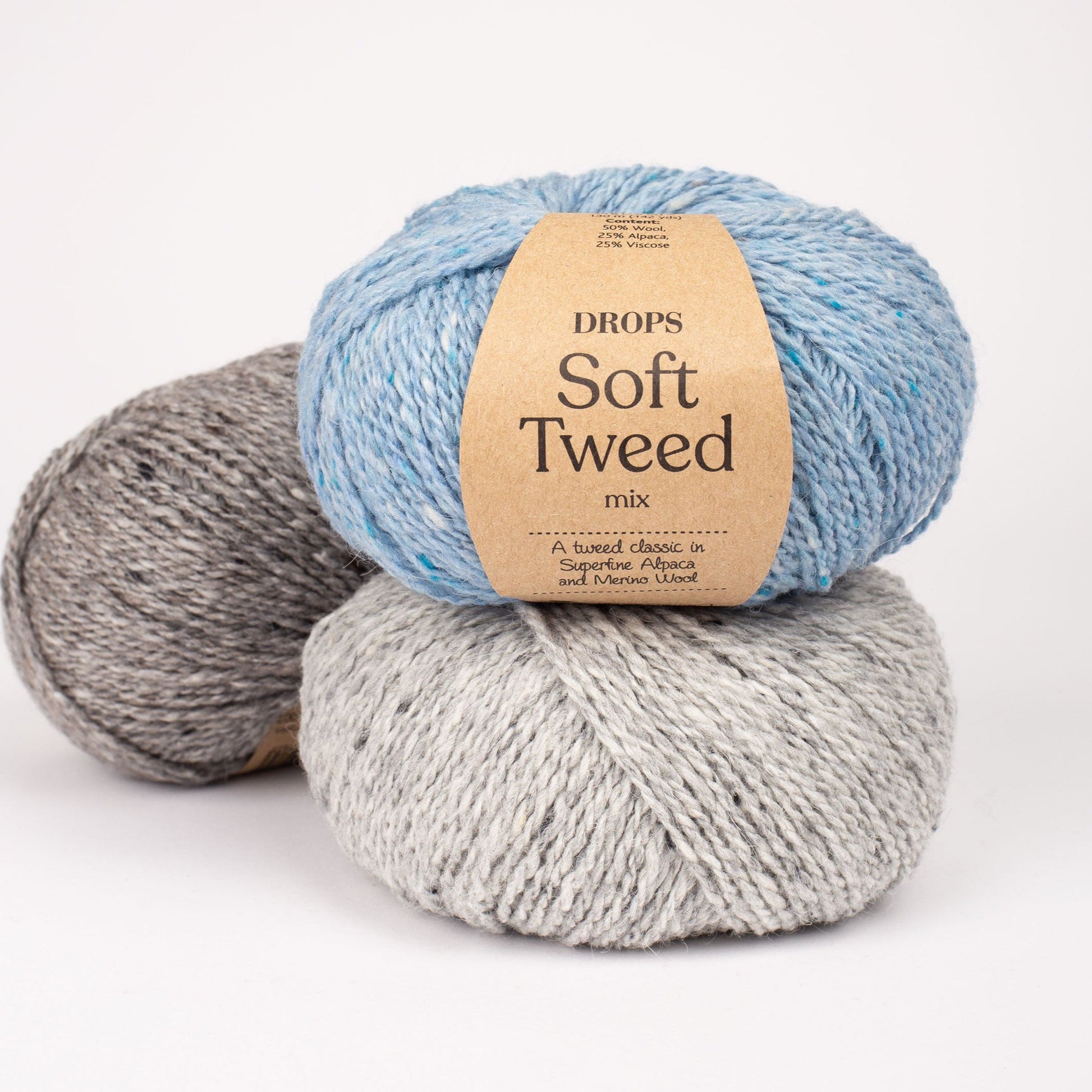 Dzijas DROPS Soft Tweed - 50 g / 130 m