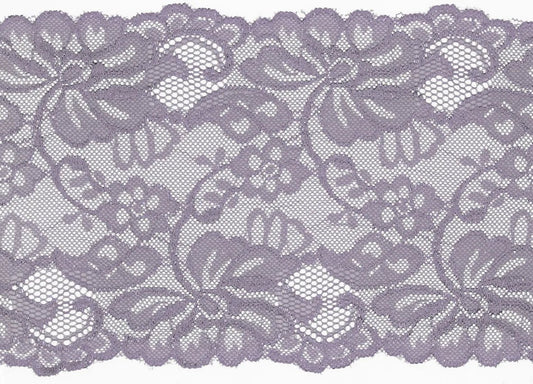 Elastīgā mežģīne - 15 cm - dūmakaini lillā