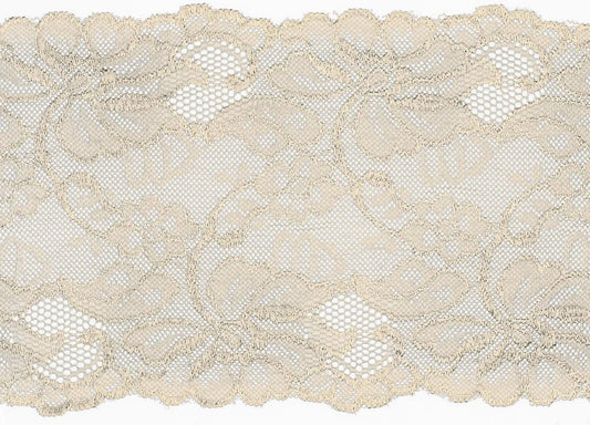 Elastīgā mežģīne - 15 cm - piena balta