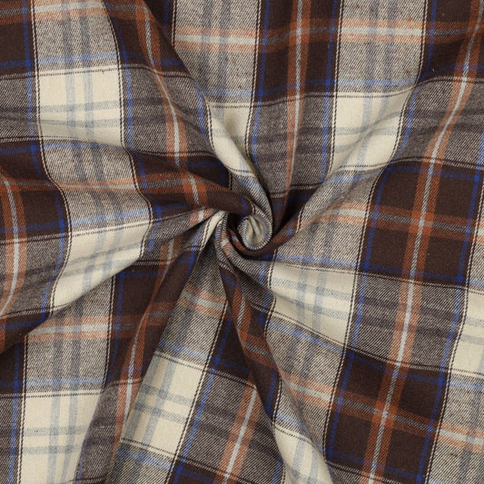 Flanelis - brūns ar zilu 150 g/m²
