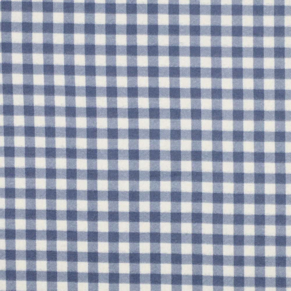 Attēls ar Flanelis - zils rūtains 165 g/m² – pieejams Šarlotes audumi